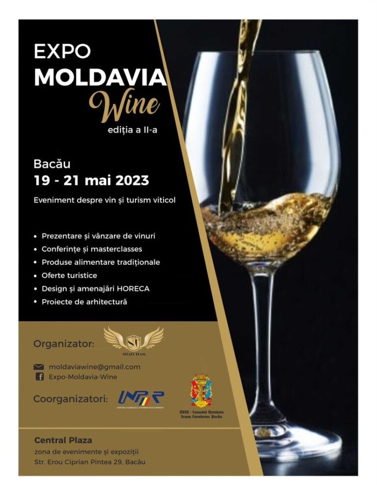 Expo MOLDAVIA WINE 2023, 19-21 mai – Wine me, please!
